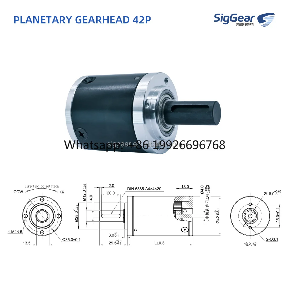 

Customizable 42mm Planetary Gear Motor 3-48V DC, 3-Year Warranty, High Torque for Medical and Industrial Use