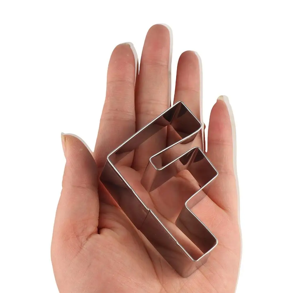 

26pcs Stainless Steel Alphabet Cookie Cutters Set Hand Press 3D Letter Biscuit Stamps Rustproof DIY