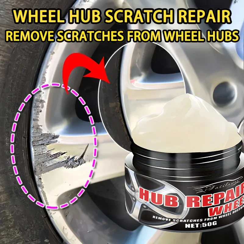 Creme reparador universal avançado do cubo da roda - remove arranhões e desbotar em rodas de alumínio e cromo, removedor de oxidação, ideal