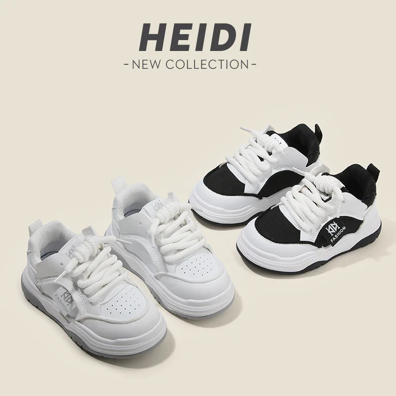 Spring Autumn Kids Thick-soled Shoes Children Non-slip Durable Student Sports Shoes Boy Girl School Uniform Casual Shoe Everyday