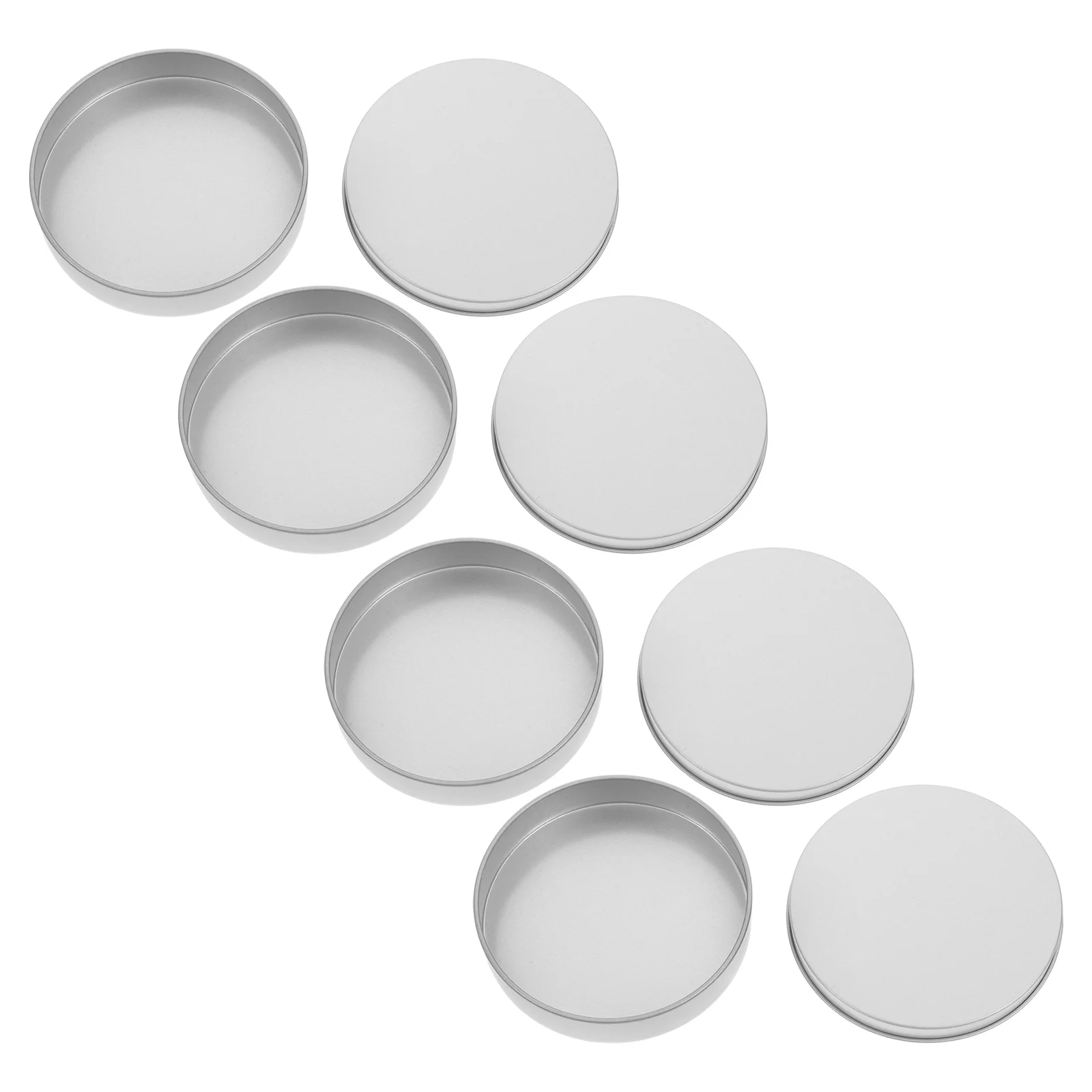 

4pcs Round Tin Treat Container Bakery Supplies Cookie Boxes Candy Storage Case Tinplate Sugar Pancake Packing Box Iron Box For