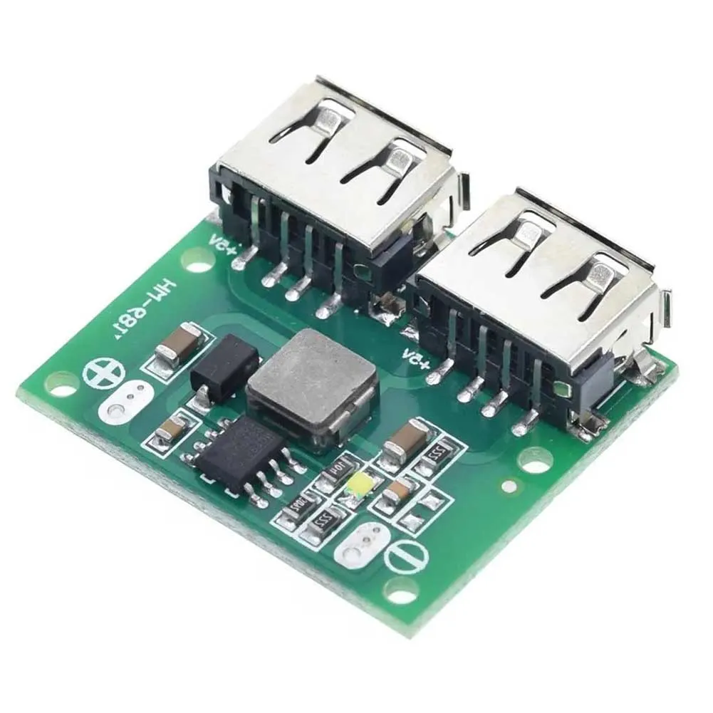 Converter Power Module 5V 3A Output with Two USB A Ports for Vehicle Mount Charging and Low Voltage DC Applications