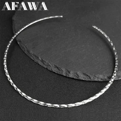 Fashion Creative Neck Cuff Choker Torques Necklace for Women Stainless Steel Silver Color Open Collar Adjustable Jewelry colar