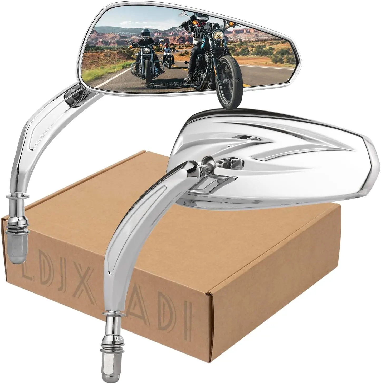 

Хромированные зеркала заднего вида для мотоцикла Sportster Road King Street Electra Glide Road Glide Dyna Softail 1982-2024 (хром)