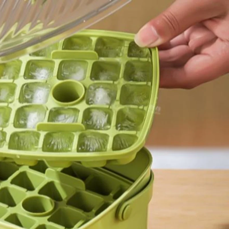 Double Layer 48 Grid  Tray Food Grade Reusable Leak Proof Ice Mold for Home Bar Cold Drink Making