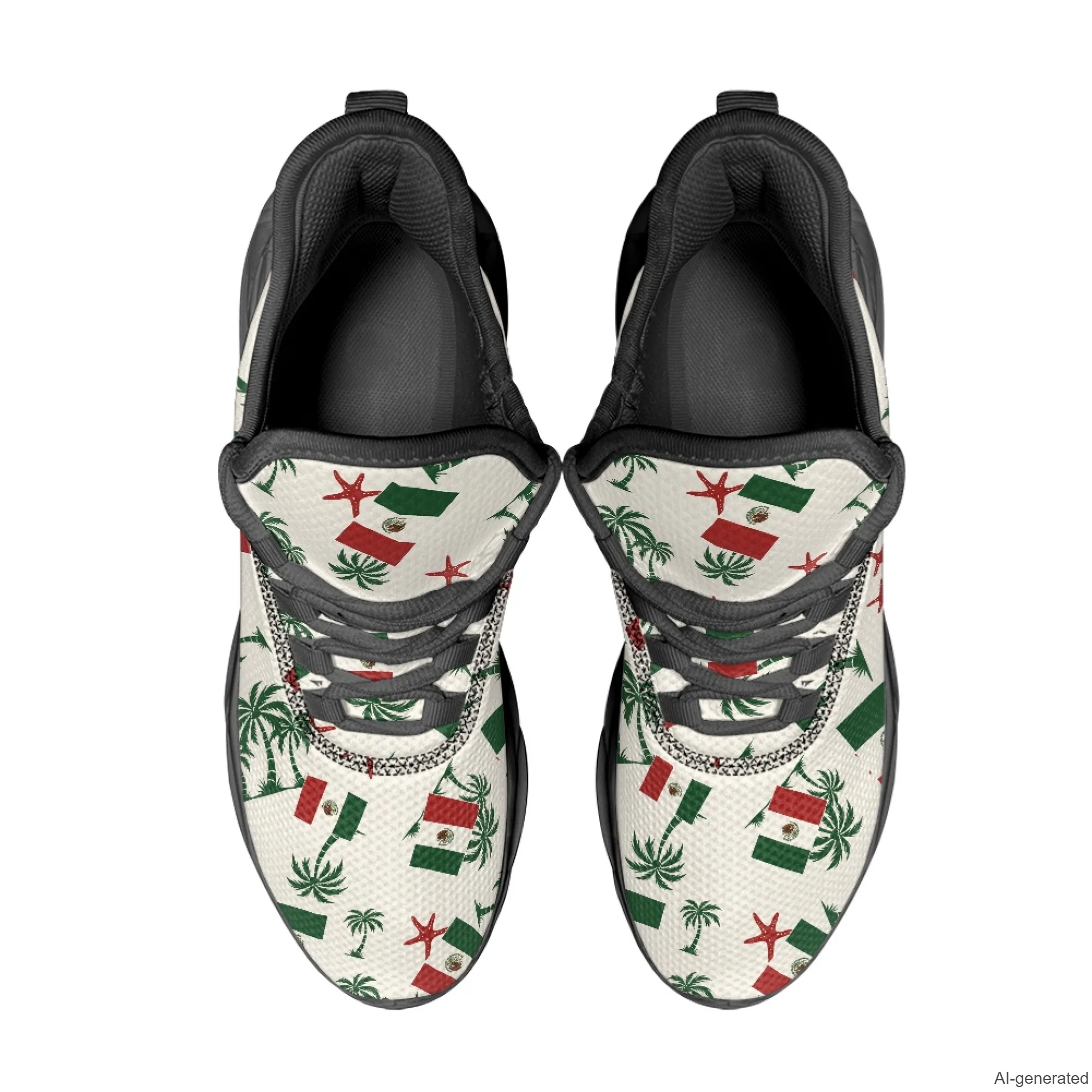 XIXIRIMIDO Max Soul Shoes Mexican Flag Print Running Shoes for Men Casual Fashion Women Snakers Walking Shoes 35-48