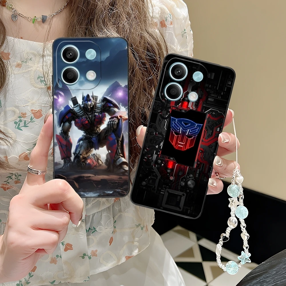 Painting Color O-Optimus Mobile Cell Phone Case for Xiaomi POCO M6 M5 M4 M3 X6 X5 X4 X3 F6 F5 F4 F3 F2 C40 Pro GT 5G Black Cover