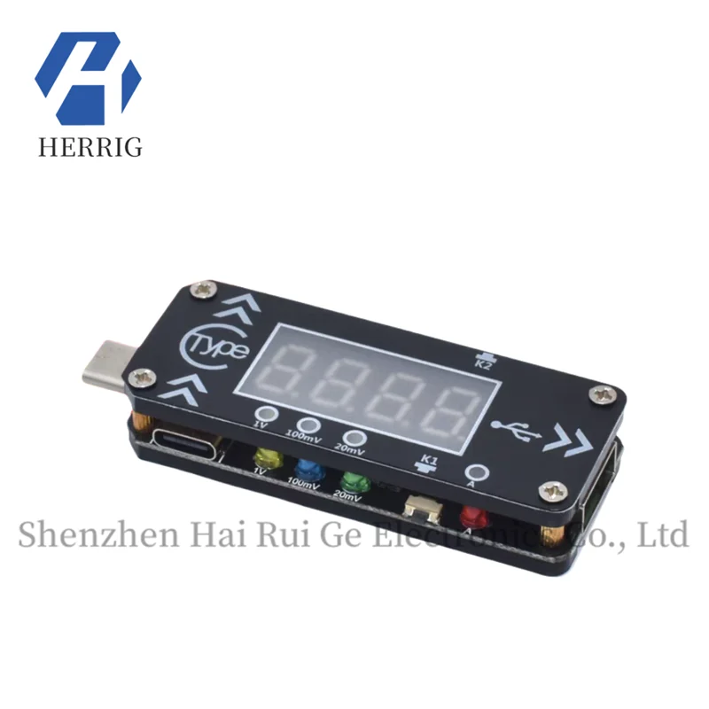 

Type-C PD fast charging trigger decoy, DC digital display voltage and current meter inspection and testing instrument, full prot