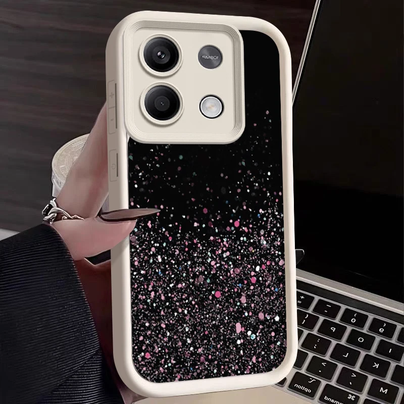 Shockproof Glitter Sequins Phone Case For Xiaomi 13T Poco X6 X5 M6 Pro 4G Funda Redmi Note 12 11 13 Pro 5G 11s Soft Bumper Cover