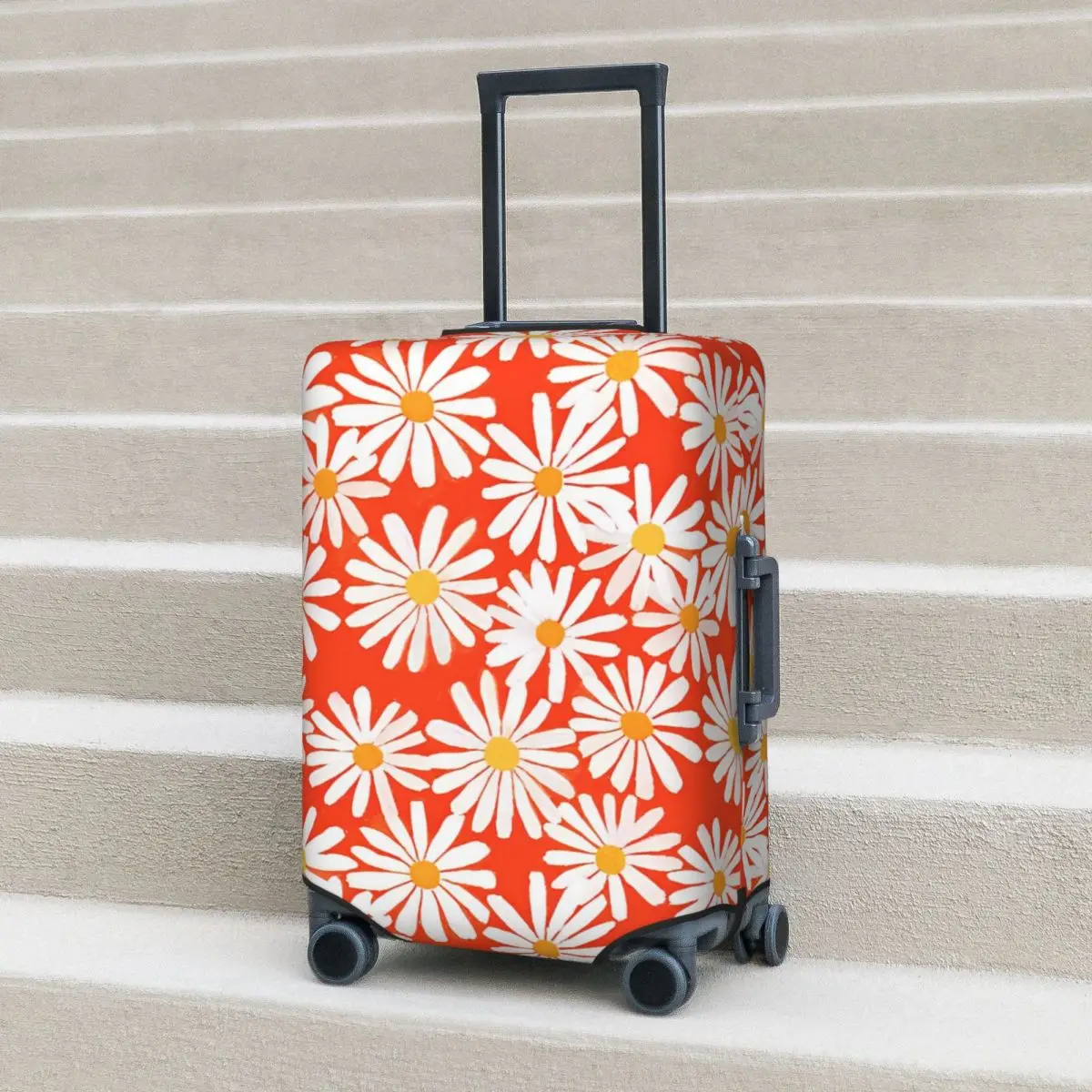 

Flower Print Suitcase Cover Cruise Trip Holiday Fun Luggage Case Protection