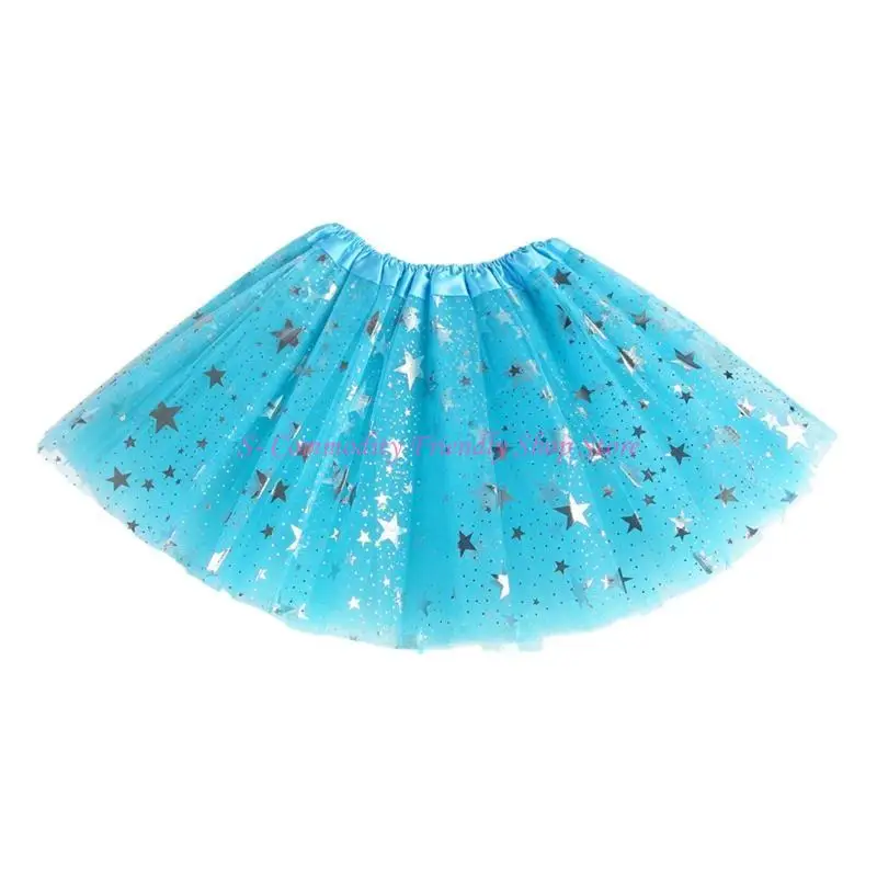 

85AE Children Kids Girls Ballet Skirts Elastic Mesh Tutu Dress Gymnastics Dancing Skirt Princess Pettiskirts Dance
