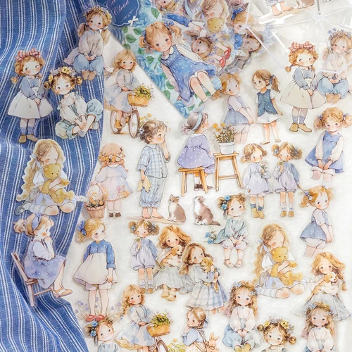 Imagen 2 del producto 12 paquetes/lote de pegatinas decorativas retro para mascotas de la serie Wawabu House