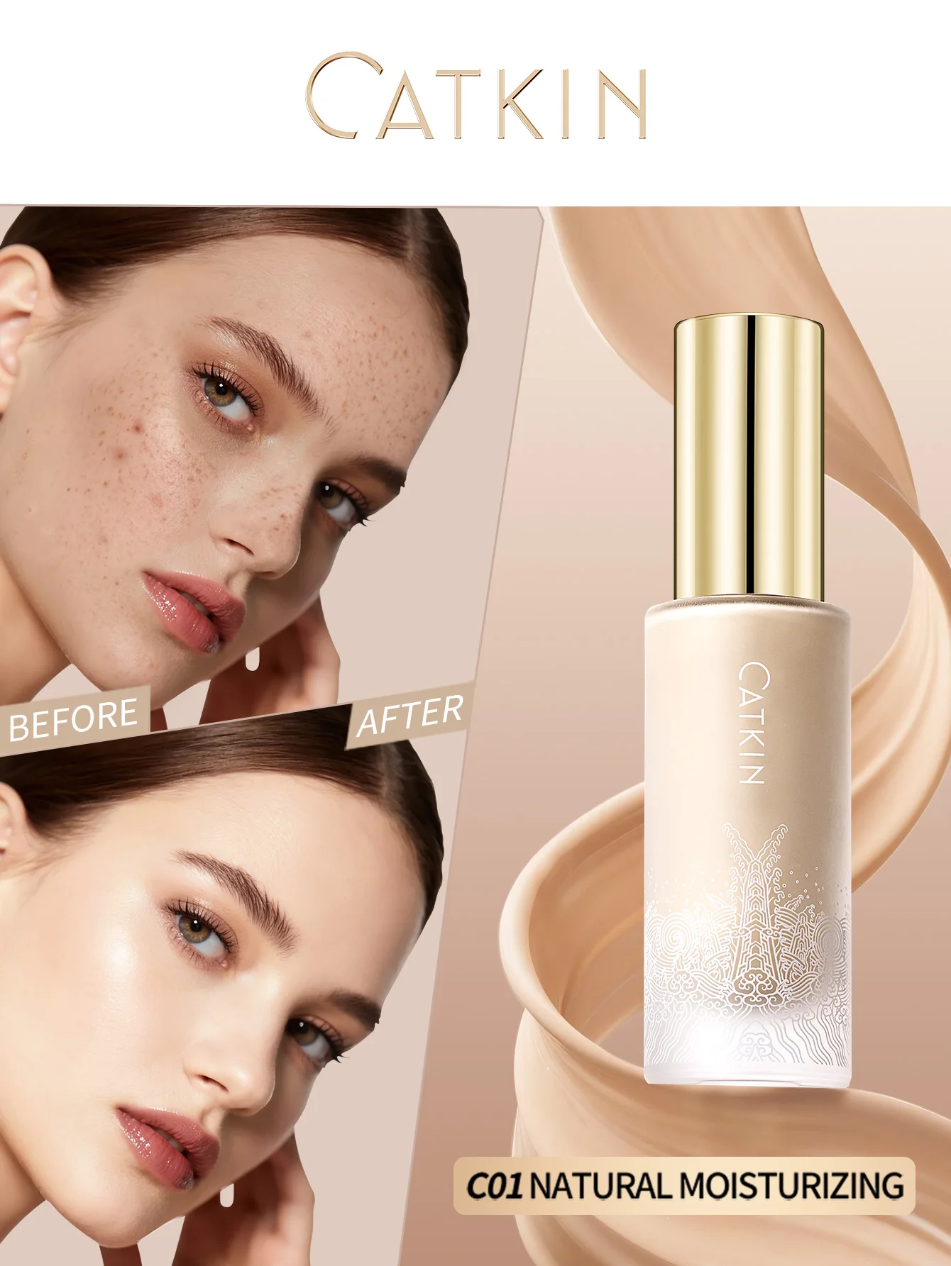

CATKIN Makeup Dreamworld Liquid Foundation, Full Coverage Long Lasting Foundation sutibale for every skin type