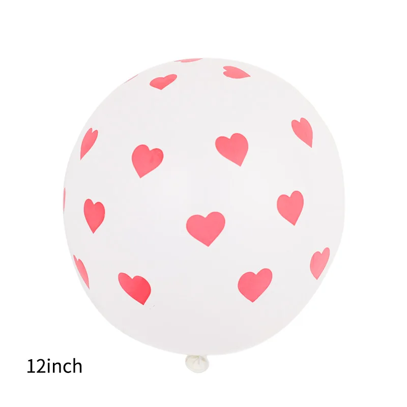 مجموعة بالونات لاتكس جديدة بطبعة قلب مقاس 12 بوصة لتزيين حفلات الزفاف ومستلزمات حفلات أعياد ميلاد الأطفال #3