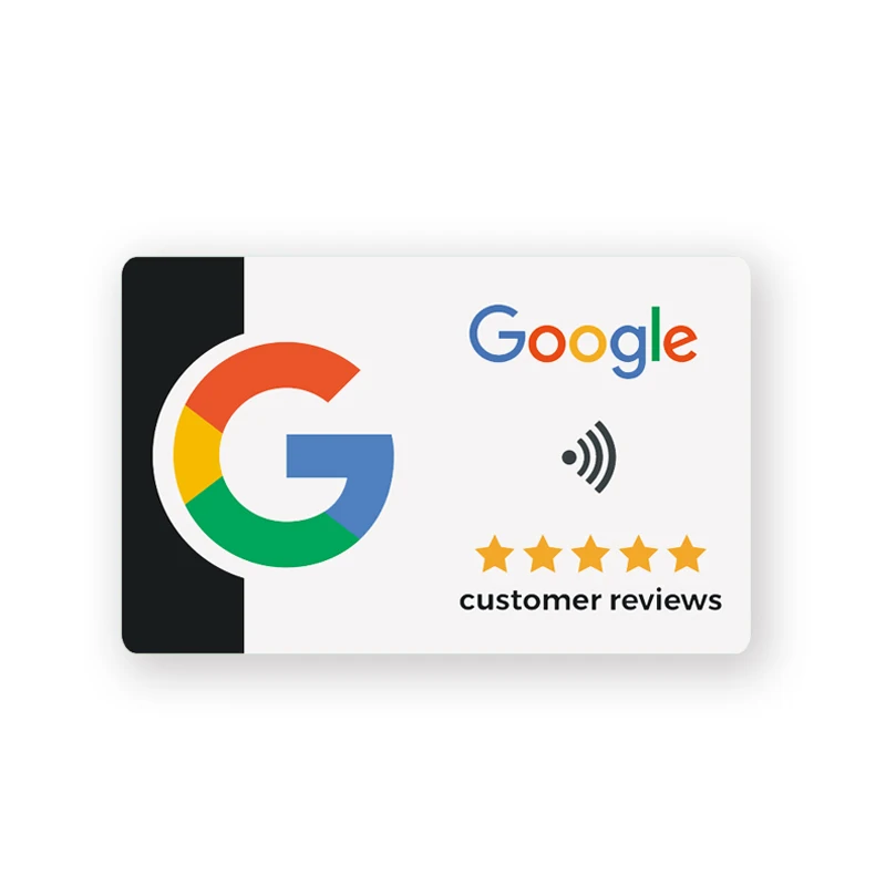 

Tap to Review us NFC Card Simple with Google reviews Waterproof Durable