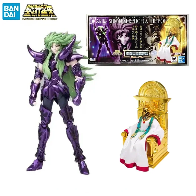 In Stock BANDAI Saint Cloth Myth EX Aries Saian Vestments & Former Pope Set Saint Seiya Pluto Anime Figure