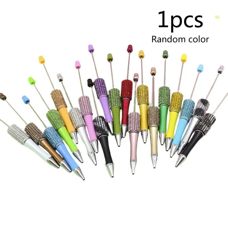 Beadable Ballpoint Pens Retractable Ballpoint Pen Ballpoint Pen Office Writing Supplies Gift for Kid Reward Dropship