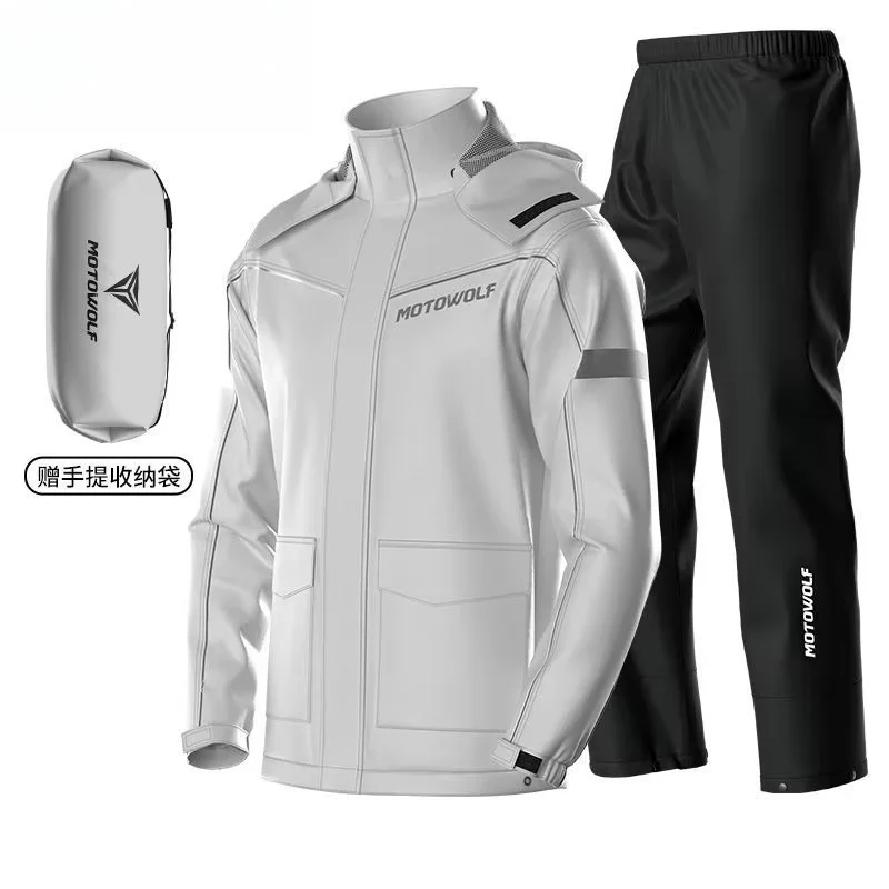 MOTOWOLF Motorcycl Riding Raincoat Woman Men Suit Split Waterproof Rainstorm Rally Riding Wear Split Single Rider Rain Coat - view 2