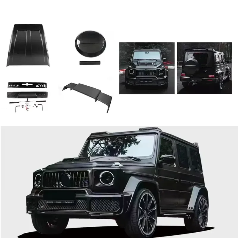 Suitable for G-Class W464 Carbon Fiber Material 2019-IN Hood Roof Spoiler Light Spare Tire Cover Bodykit