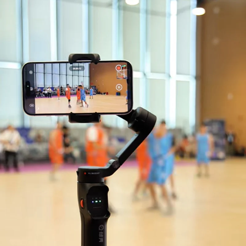 Q1 Foldable Handheld Anti-shake Auto Tracking Mobile Camera Folding Pocket Three Axis Gimbal Stabilizer Kit for Basketball Match