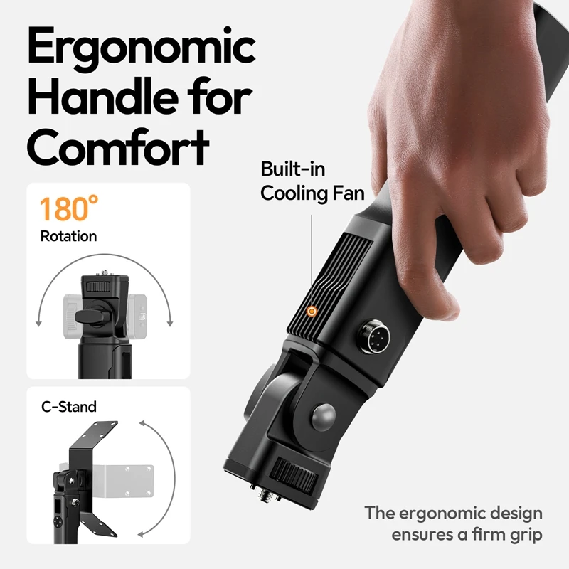 Ulanzi AL120 Dmuchana Lampa LED 2700K-6500K do Fotografii Portretowej, Transmisji na Żywo, Dwukolorowa, 10 Efektów Oświetleniowych, Kamera Vlog