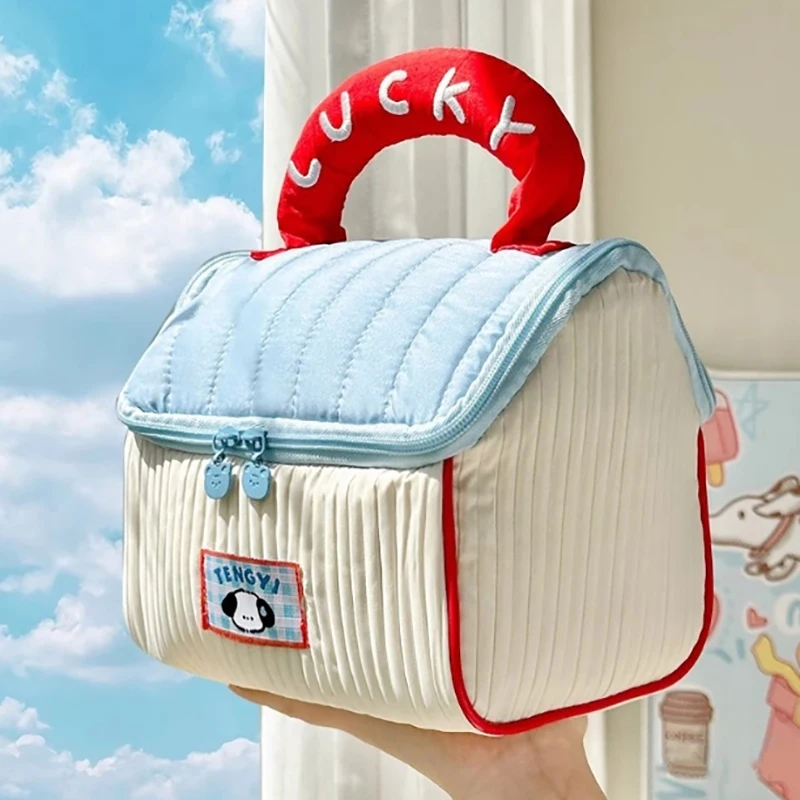 [xxx]【xxx】Cute Cottage Makeup Bag For Girls, Large Capacity Skincare Storage Bag, Portable Handheld Travel Wash Bag[ZYS]