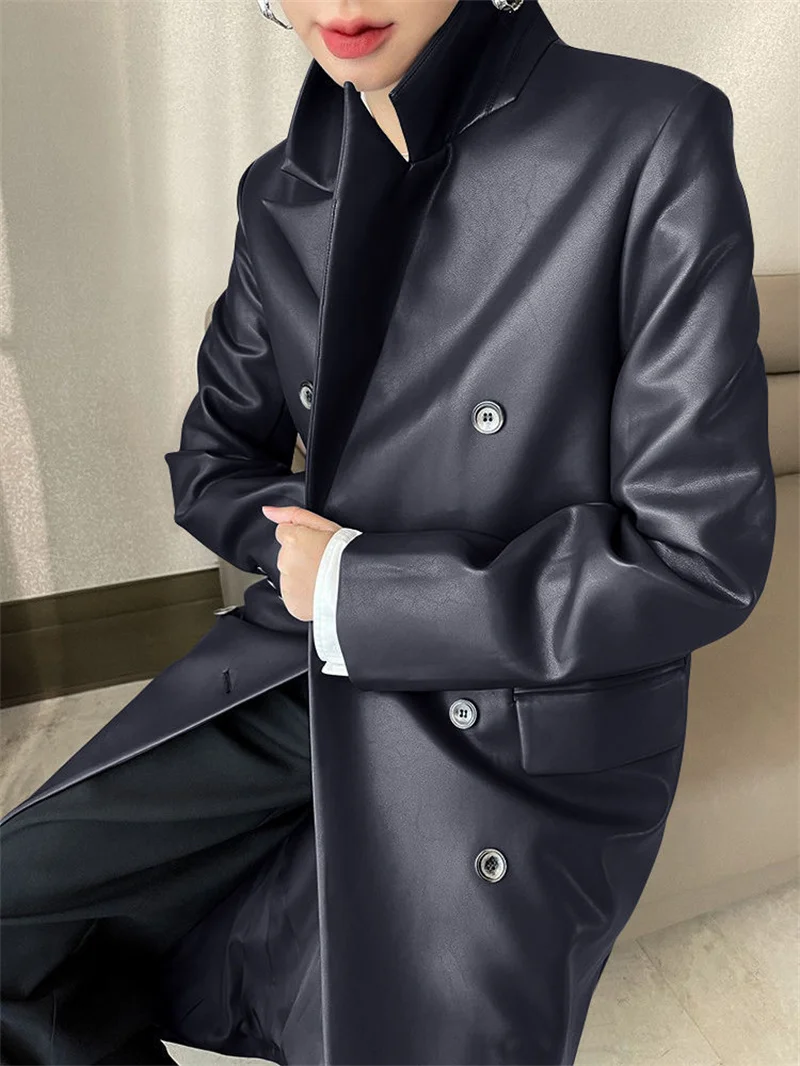 New 2025 Haining Fur Thickened Coat Women Splicing Large size 5XL Fashion Slim