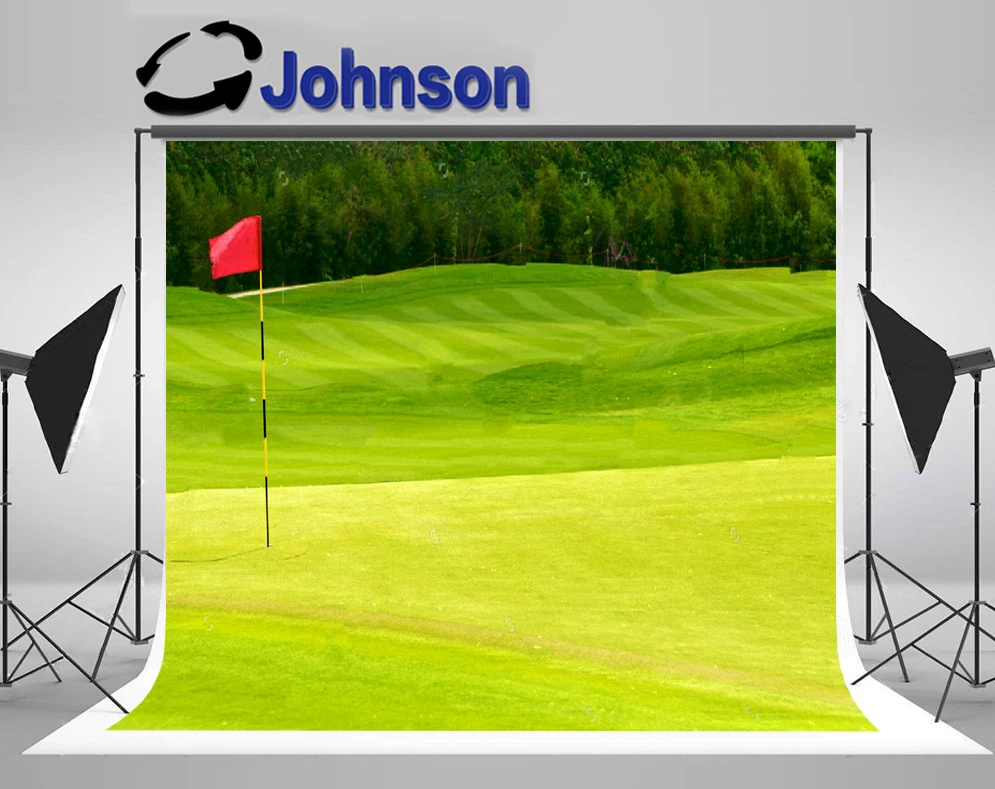 

JOHNSON Golf Ball Green Grass Tree photo backdrop High quality Computer print party photo studio background