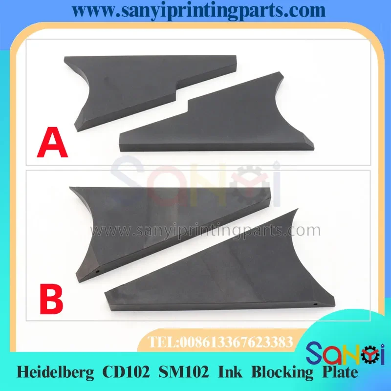 1 Set 41.008.034 MV.025.468 Heidelberg CD102 SM102 Triangular Plate Ink Fountain Baffle Ink Blocking Plate