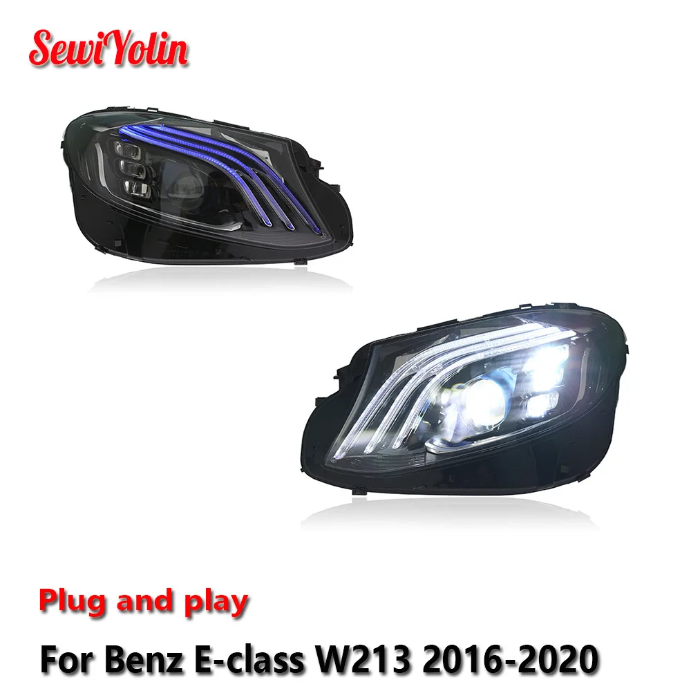 

Car LED Headlight Auto For Benz E-class W213 2016-2020 Head lamp Reverse Brake Fog Front lights DRL Plug and Play IP67 2pcs/Set