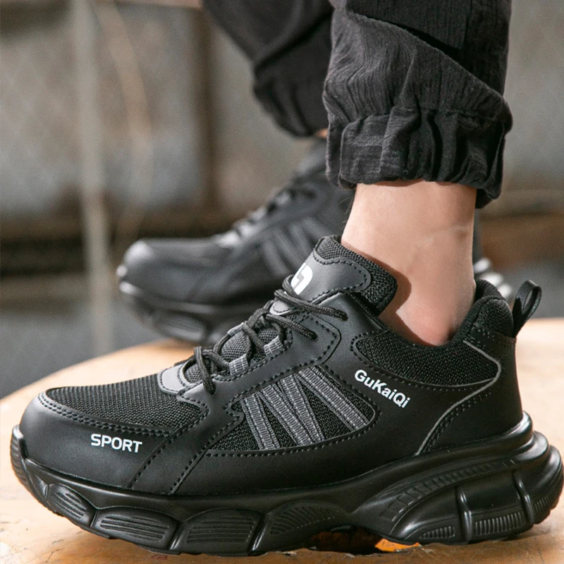 Buty robocze męskie Waliantile, anty-uderzeniowe, ochronne, sneakersy, z metalowym podnoskiem, antyprzebiciowe, niezniszczalne, do pracy przemysłowej.