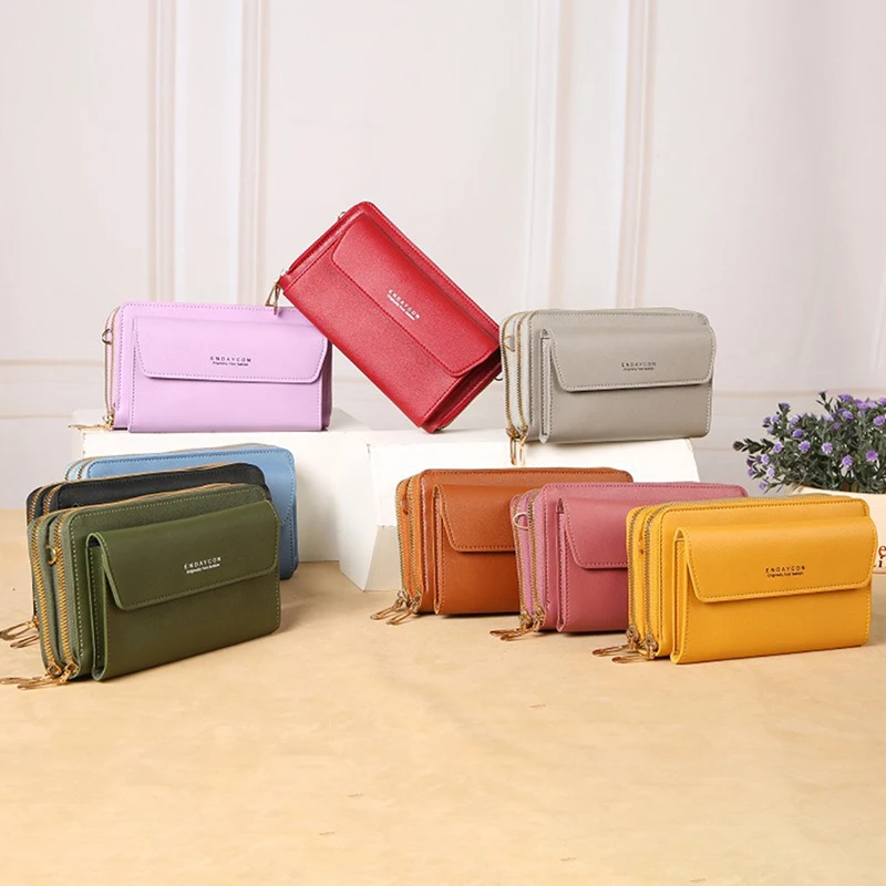 

New Women's Crossbody Bag Korean Edition Fashion Shoulder Bag Versatile Large Capacity Double Zipper Phone Bag