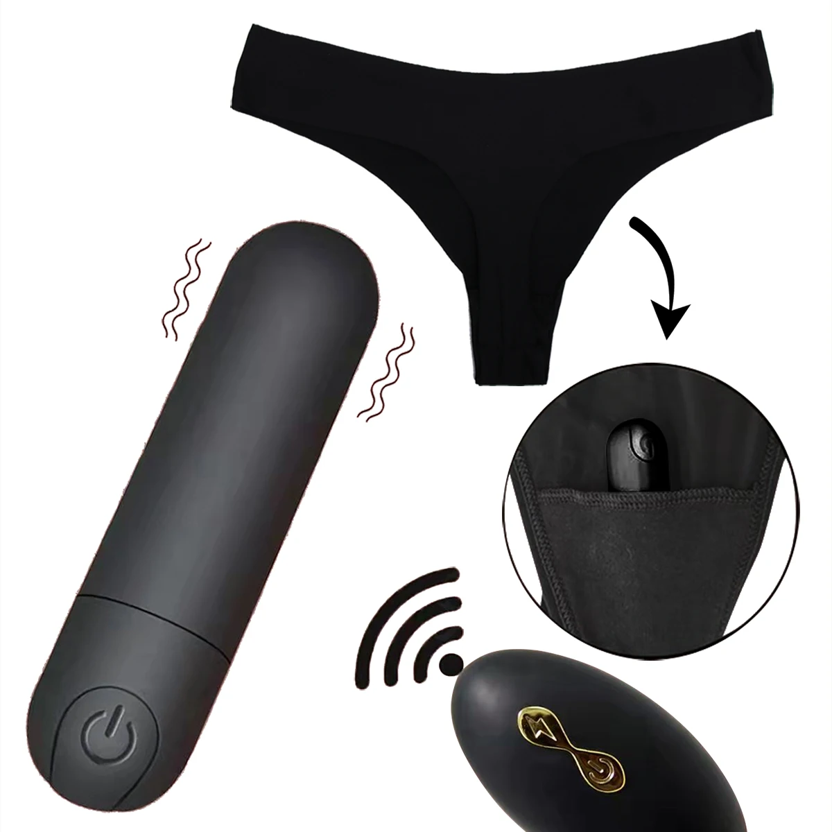 Wearable Mini Bullet Vibrator Panty Female Clitoral Stimulator Remote Control Panties Vibrating Adult Sex Toy for Women Couples