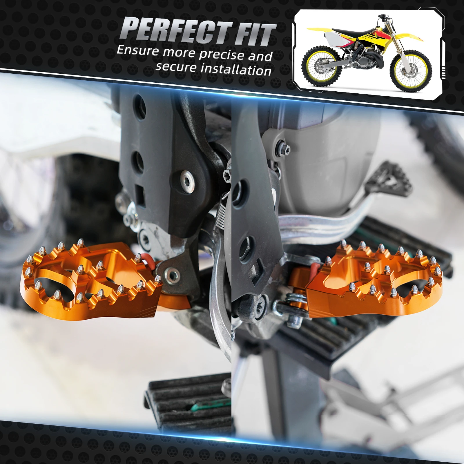 For KTM EXC 300 Foot Pegs FootRest Footpegs Rests Pedals EXC 250 EXC-F 350 SX 125 SX 250 SX-F 250 SX-F 350 SX-F 450 1998-2015