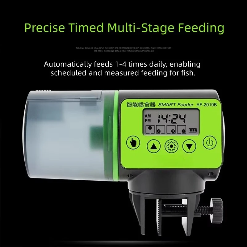 Fish Tank Automatic Feeder Timer Auto Feeder Aquarium 200ml Large Capacity Fish Feeder Battery Powered
