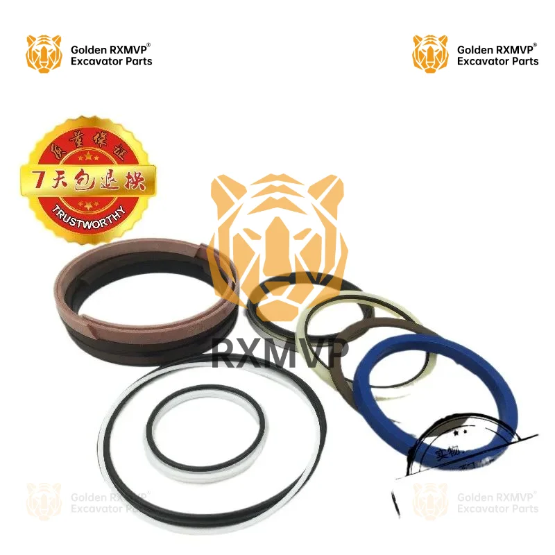 For Kobelco SK200-8/SK210-8 Big Arm Middle Arm Bucket Arm Oil Cylinder Oil Seal Repair Kit Excavator Accessories