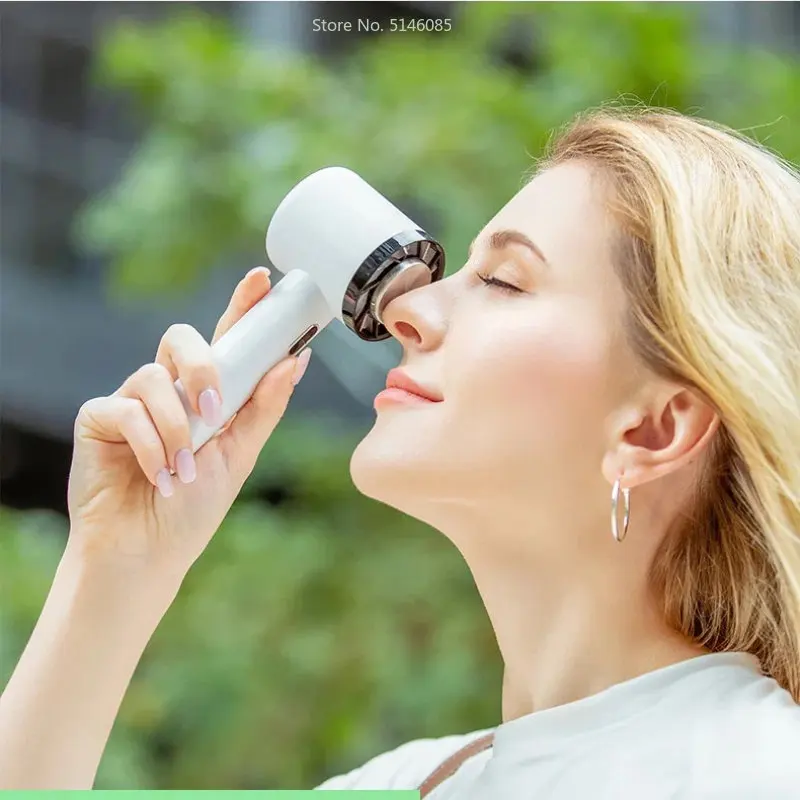 ミニUSBファン,半導体冷却,2200mAhバッテリー,ワイヤレス充電式,コールド圧縮,ハンドヘルド