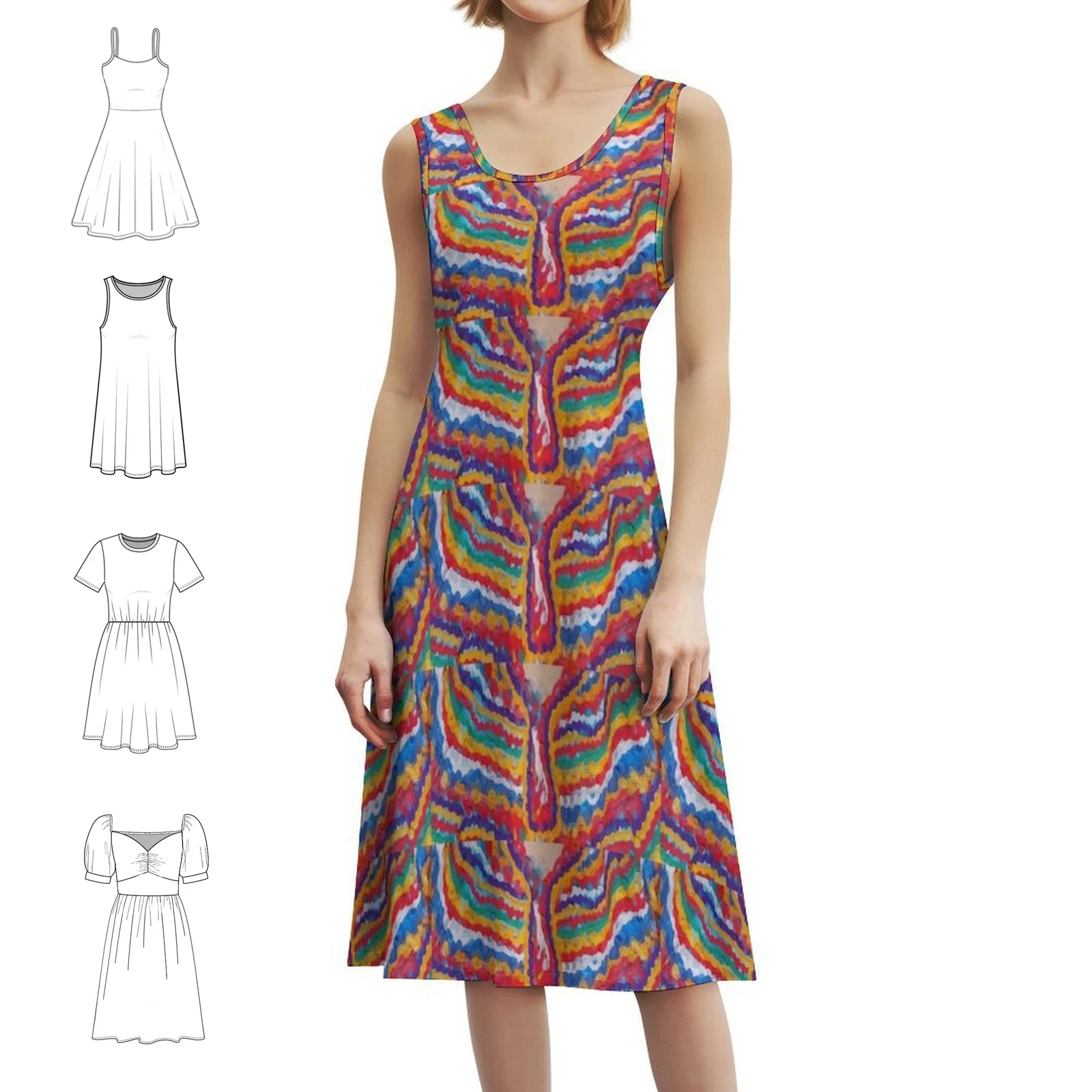 أنماط القبايل فستان سموك الأزهار للنساء الربيع الصيف فستان كاجوال للحزب كابيل Taqvaylit البربرية الأمازيغ فستان ل #1