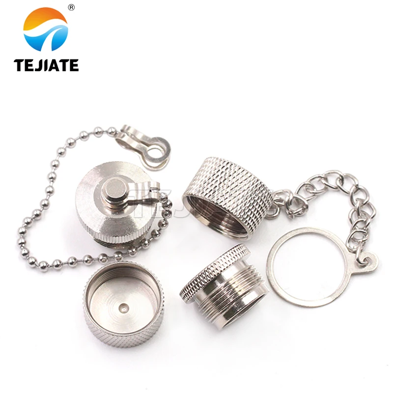 N type dust cap N type plug with chain full copper waterproof cover L16 protective cover N type plug male/female image 2