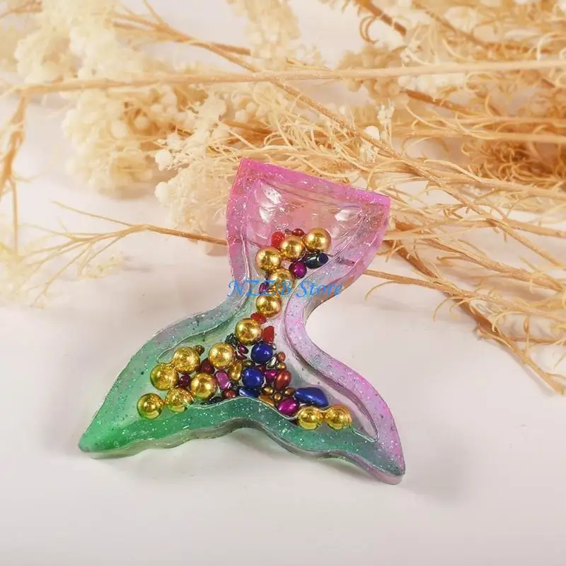 

T21F Pack of 4 Resin Pendant Moulds Crafts Molds Multi Shapes Epoxy Resin Jewelry Mold Silicone Material for Making Pendants