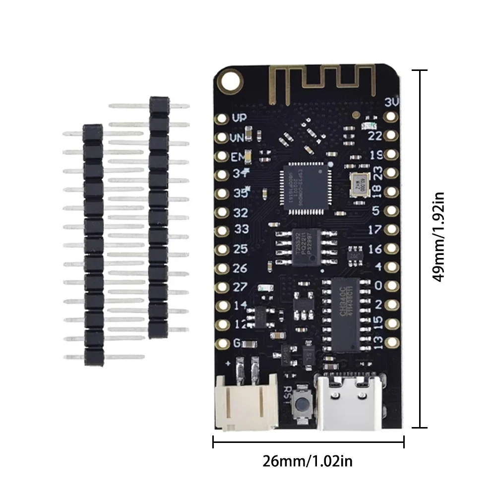 Placa de desarrollo Lolin32 ESP32 BT WIFI USB CH340C + MicroPython ESP32 versión Lite V1.0 Rev1 tipo C