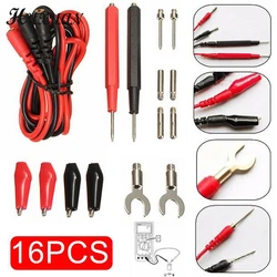 16 in 1 Digital Multimeter Test Leads Probes Volt Meter Cable Clip Alligator