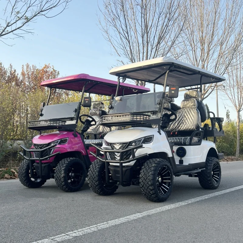 Garden Off Road Villa 48v/72v Electric Golf Cart Street Legal 4+2 6 Seater 5kw Lithium Golf Kart Buggy Hunting Golf Cart