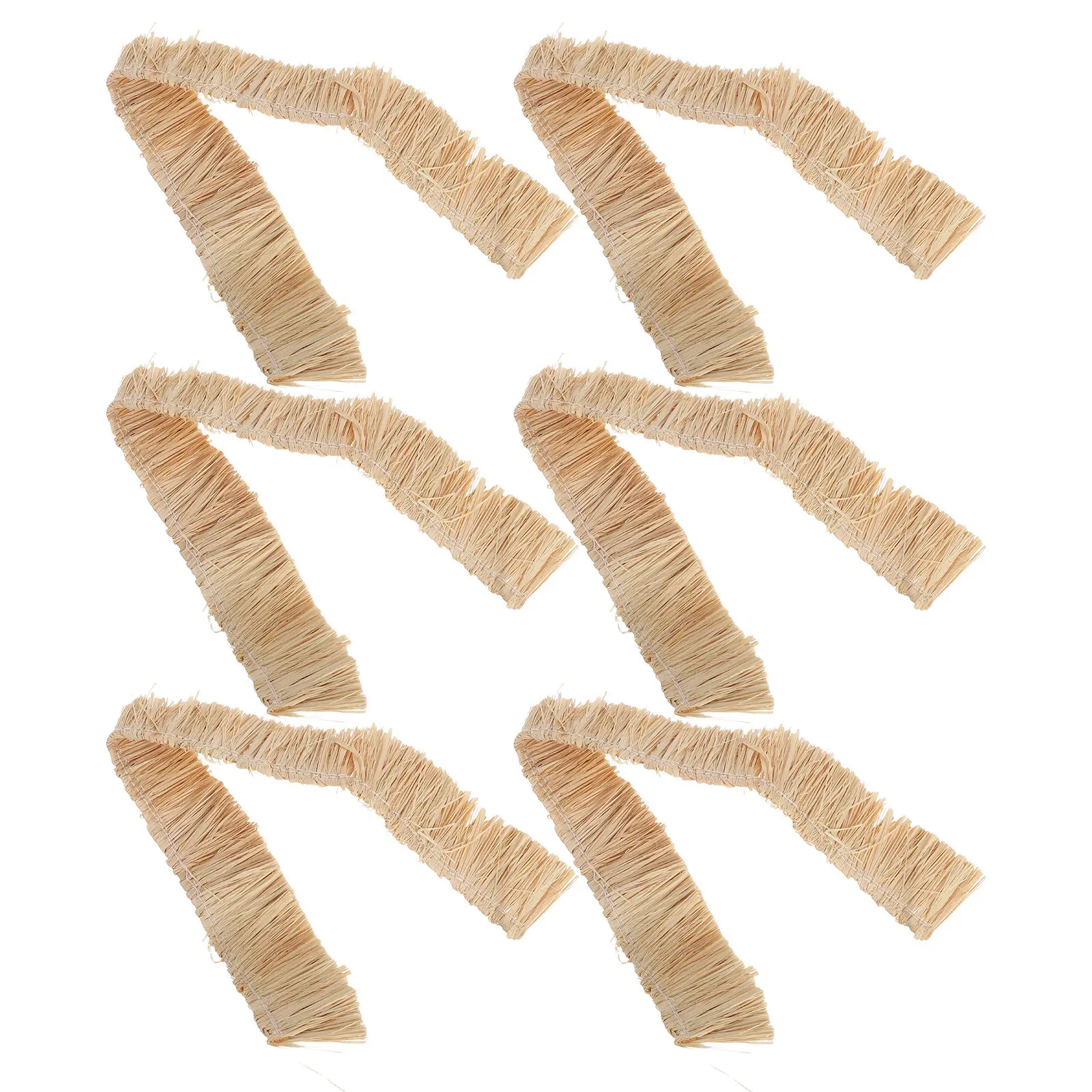 

6Pcs Thatch Roof Artificial Grass Thatch Roofing Miniature DIY Small Straw Roof Tiny Hay for Fairy Garden Decoration