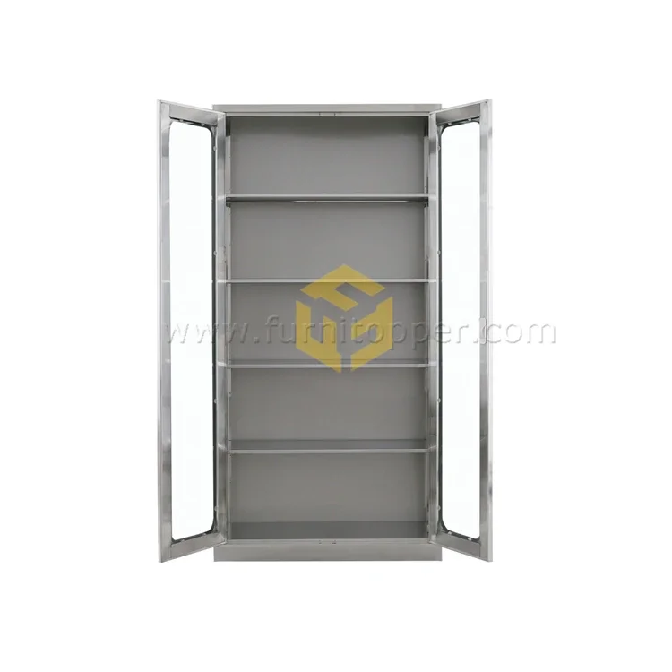 Hospital Stainless Steel Medical Record File Cabinet Clinic Lab  Medical Instruments Metal Storage Cabinet