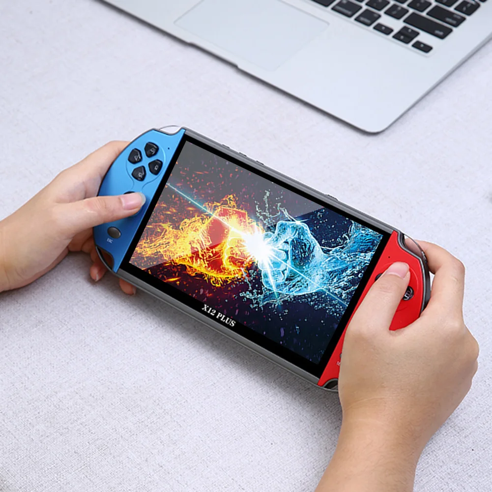 X12 Plus Retro Video Game Console 10000 Games 7.1inch HD Screen Portable Game Console Support TV Output 2500mAh for Kids Adults