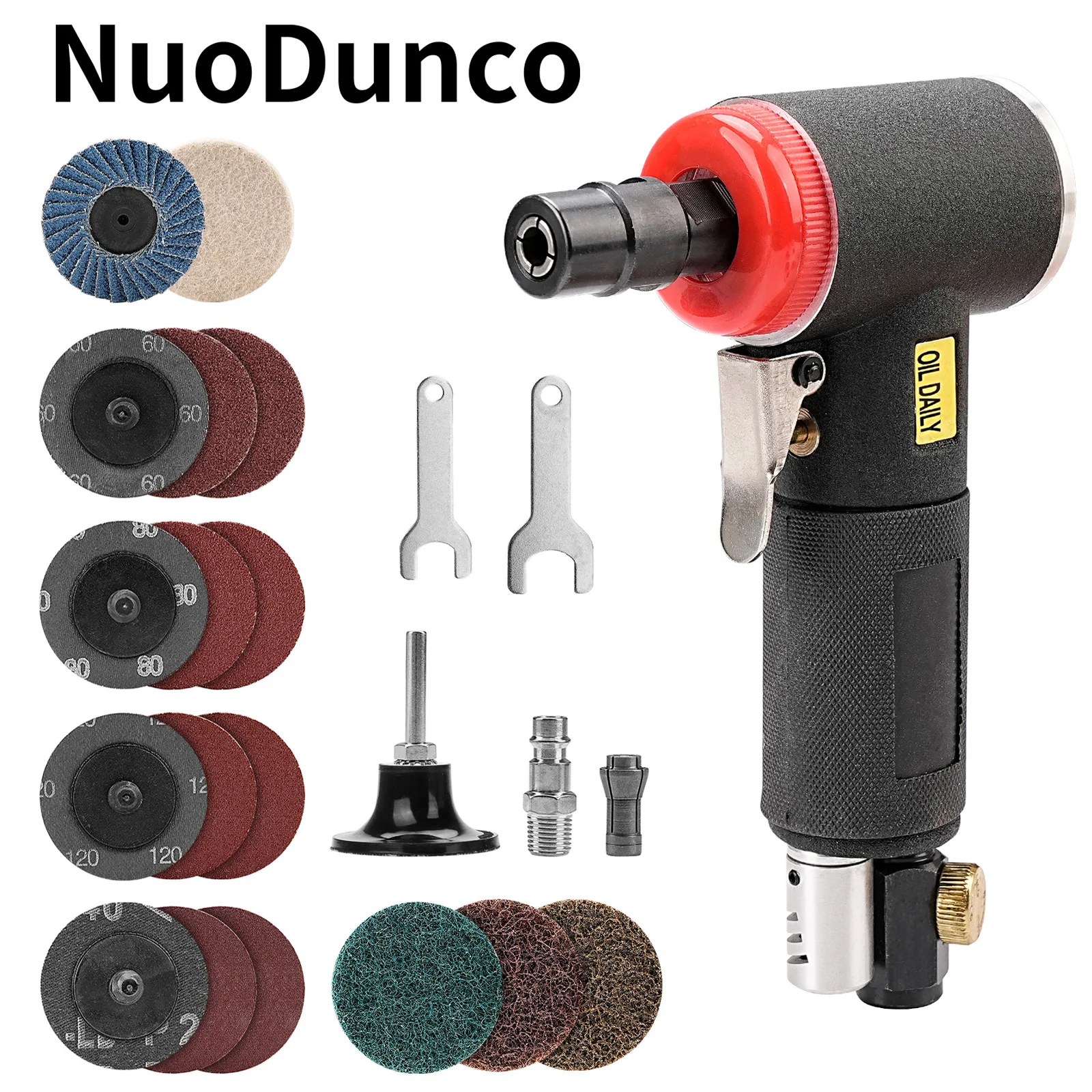 

24Pcs Air Angle Die Grinder mini Polishing Machine 90 Degree Angle Grinder Grinding Tool for Metal Glass Wood Polishing Kit