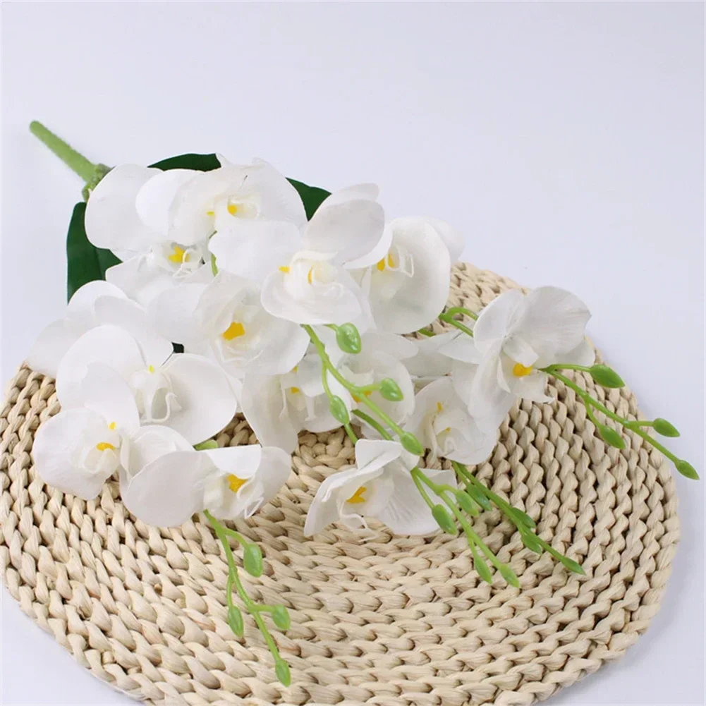 Fake Flower Artificial Flowers Artificial Bouquet Artificial Butterfly Orchids Floral Decoration Home Decor 20 Heads