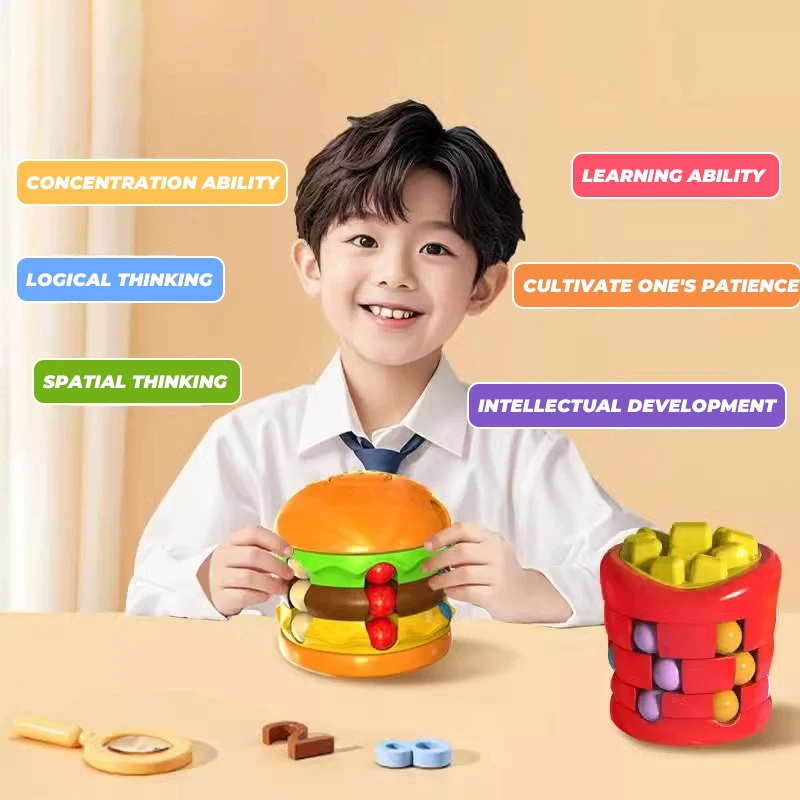 متعة هامبورغ البطاطس المقلية مكعبات الإبداعية اللون ماجيك فول الإجهاد الإغاثة تململ لعبة للأطفال ألعاب تعليمية اللعب الهدايا #4