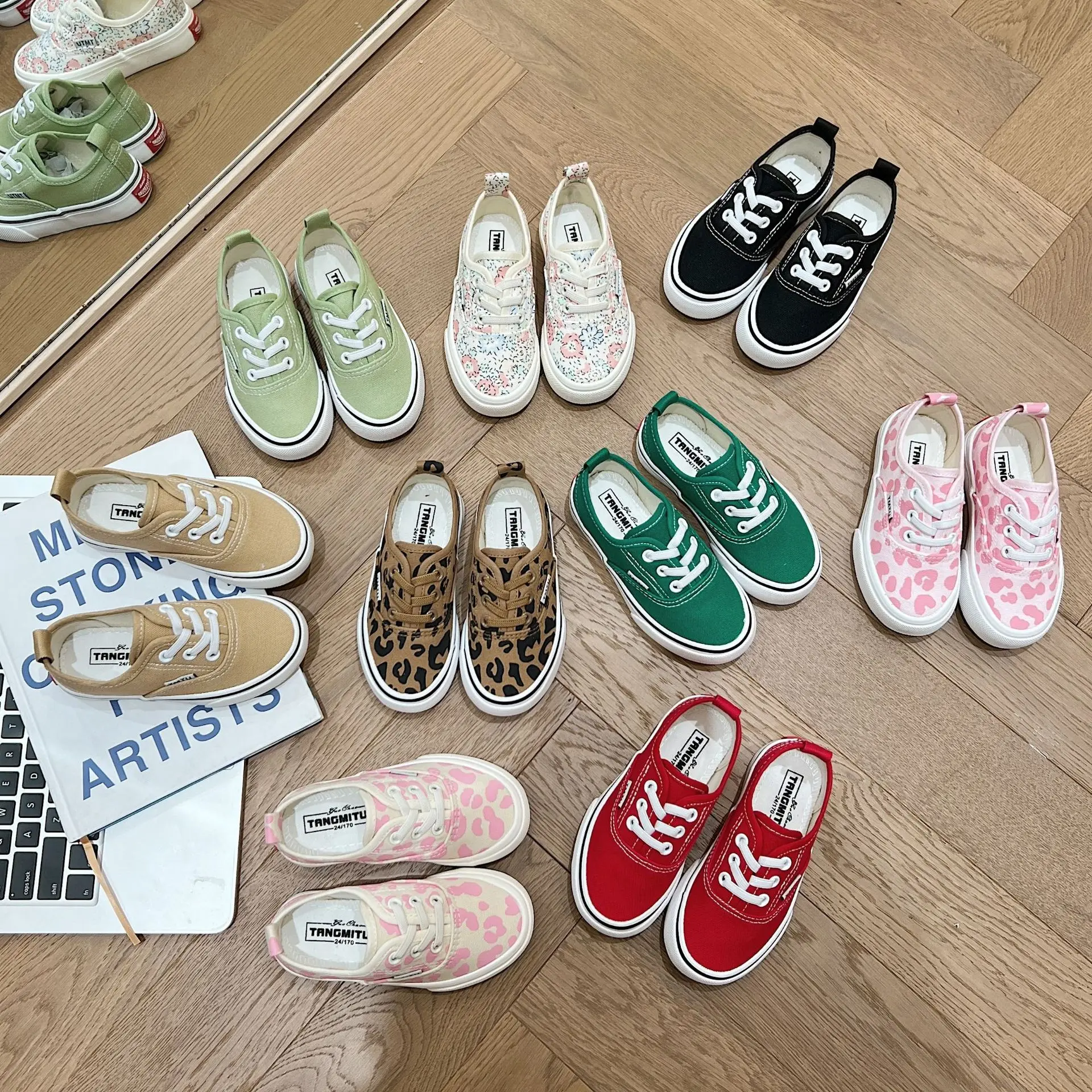 Versatile scarpa per bambini per ragazza Casual ragazzi ragazze traspiranti stampa leopardata scarpe per bambini 2023 primavera autunno scarpe da